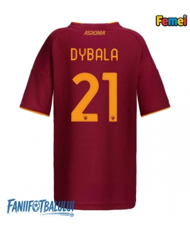 AS Roma Paulo Dybala #21 Tricou Fotbal Replică 2025-26 Femei Acasa